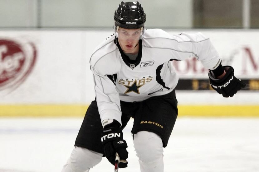 Jamie Oleksiak, a 6-7, 240-pound defenseman, is one of 22 players on the Stars' roster for...
