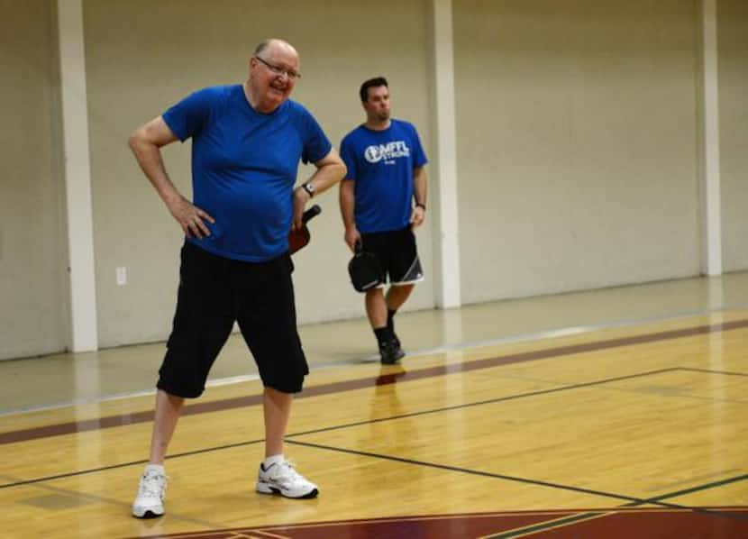 
Gary Penniston plays pickleball at the Rowlett Community Centre.
