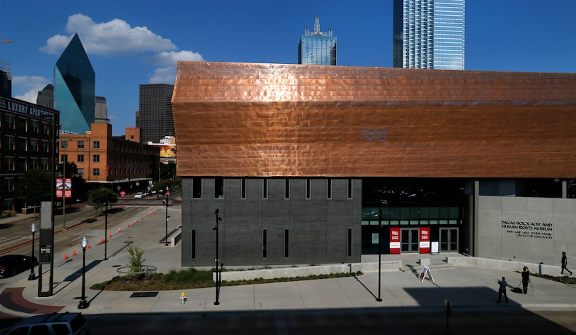 An exterior view of the Dallas Holocaust and Human Rights Museum in downtown Dallas.