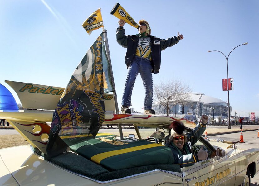  Scene from outside Cowboys Stadium at Super Bowl XLV