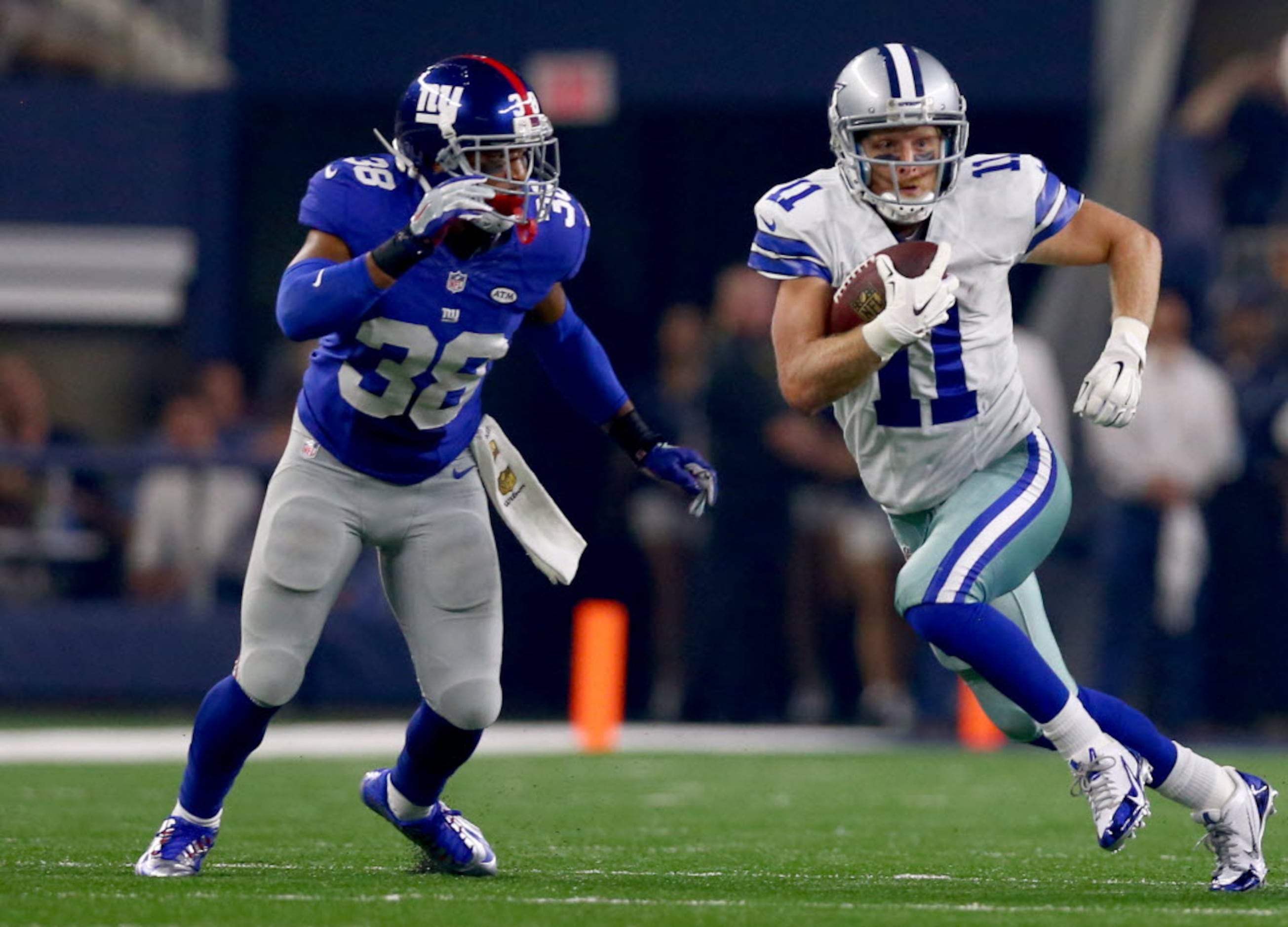 When Tony Romo yells, 'Mustang!' at the line does ball go to Cole Beasley?