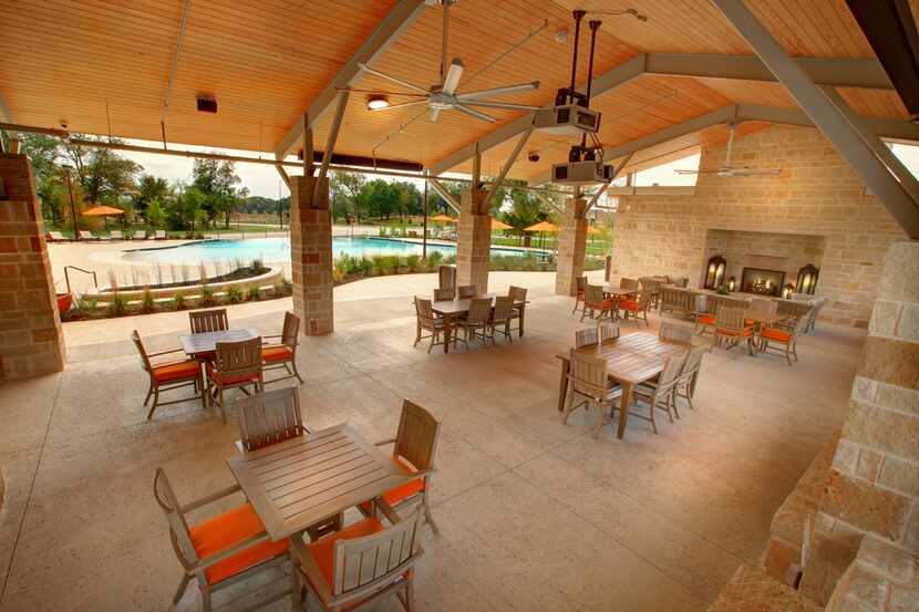 Trinity Falls includes pool areas and a community center and 450 acres of open space.
