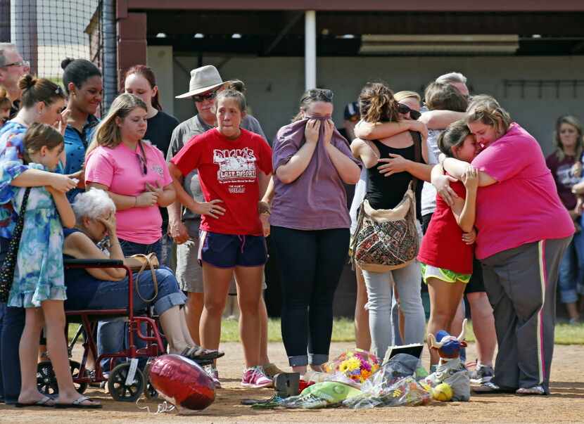 Friends and family members mourned Meagan Richardson, 19, in Wylie after she and three other...