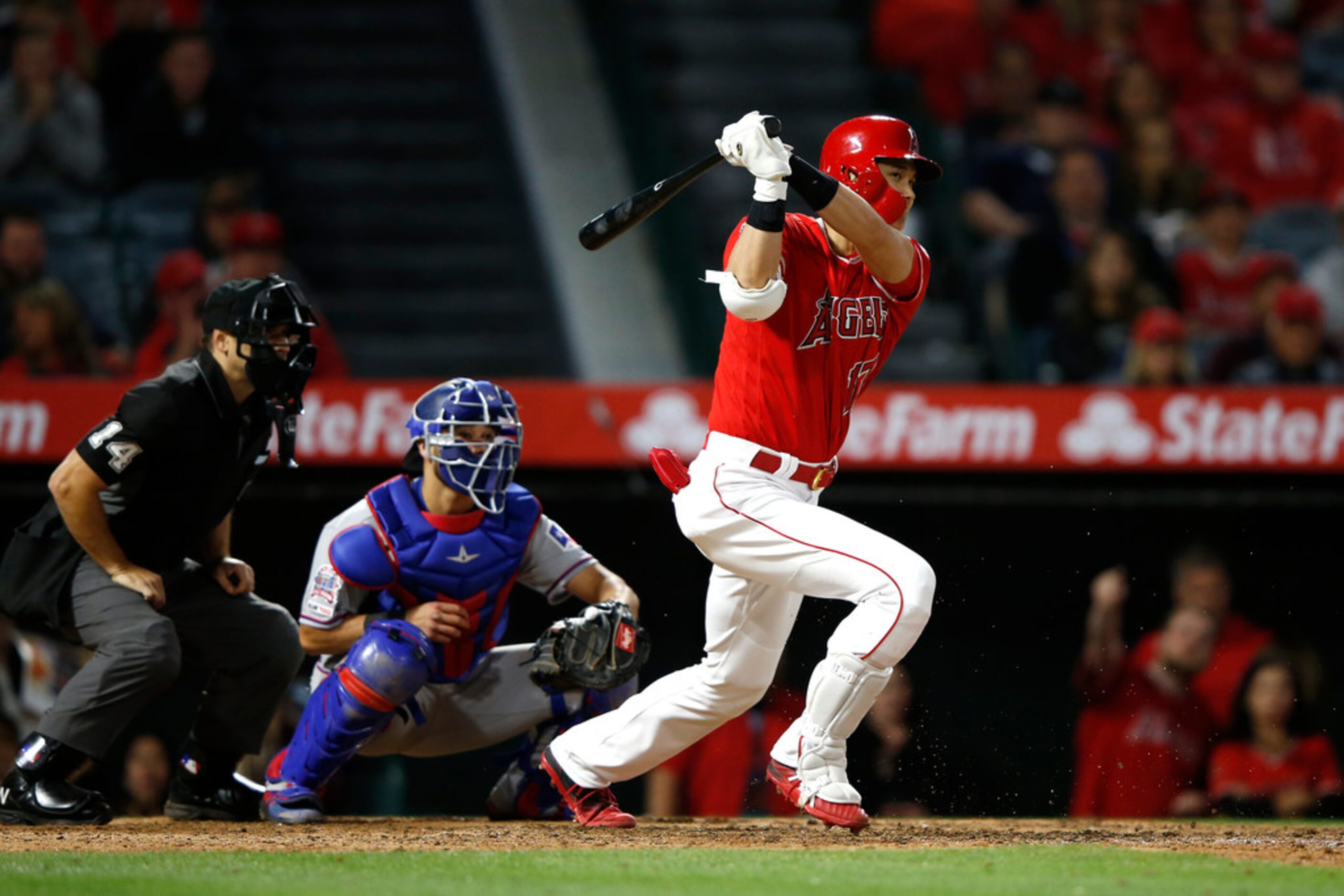 ANAHEIM, CALIFORNIA - MAY 24:  Shohei Ohtani #17 of the Los Angeles Angels of Anaheim...