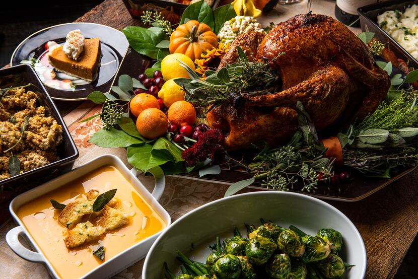 Cru Food and Wine Bar's 2020 Thanksgiving dine-in and takeout menus include, from top,...