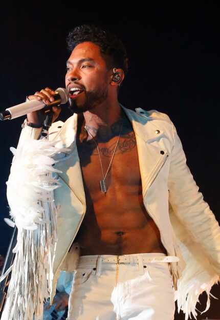 R&B crooner Miguel, seen here at South Side Music Hall in Dallas in July 2015, will be among...