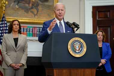 President Joe Biden spoke about abortion access during an event in the Roosevelt Room of the...