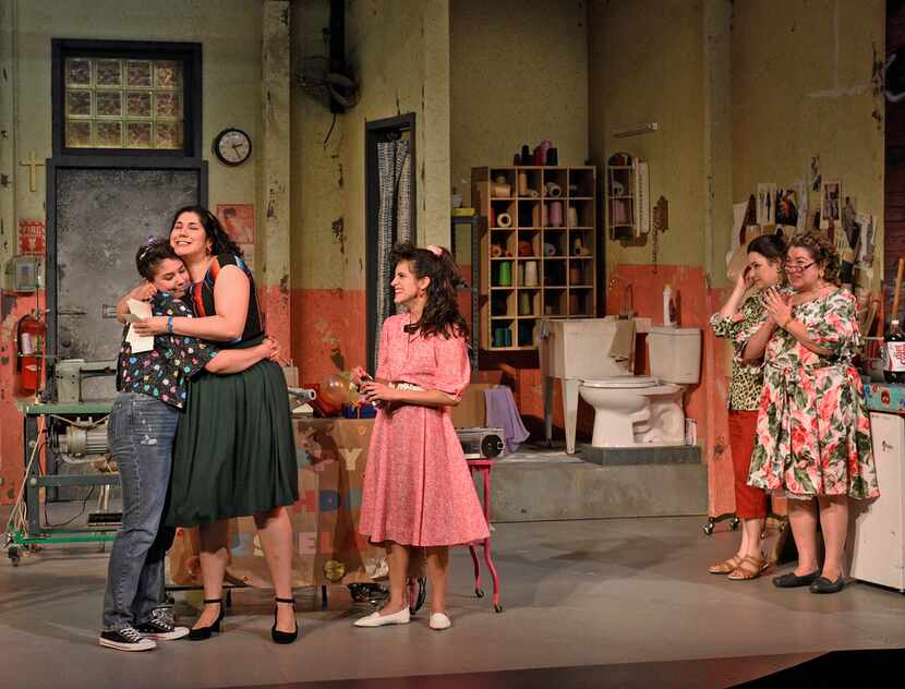 The cast of Real Women Have Curves, playing at the Dallas Theater Center through May 19, 2019.