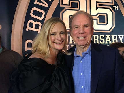 Jennifer Sampspn and Roger Staubach ran into each other on the "Blue Carpet" at the Dallas...