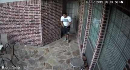  Click to enlarge: One of the two suspects seen in the video captured Friday night in Plano