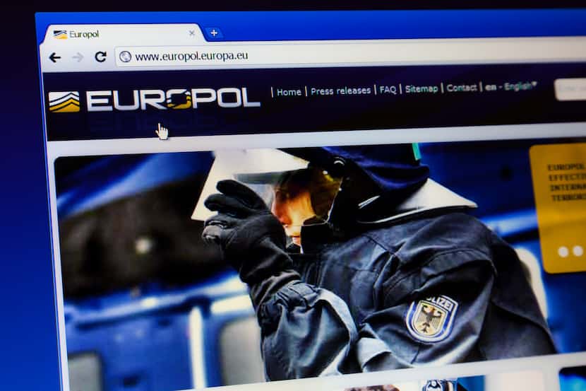 Imagen de la página de internet de la Europol