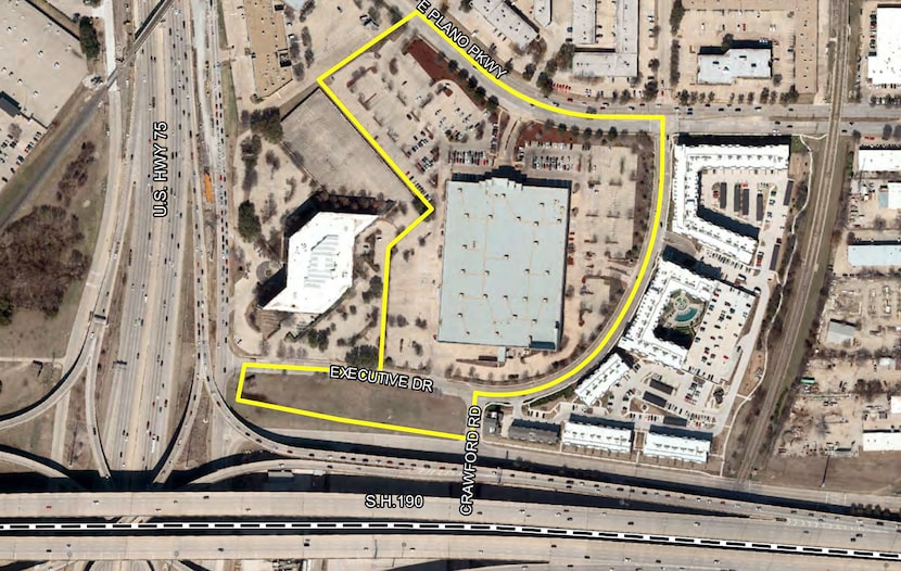 The vacant Fry's Electronics store and parking lots take up more than 19 acres between Bush...