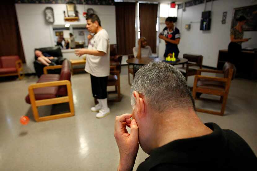  Residents take part in daily active treatment at the Austin State Supported Living Center,...