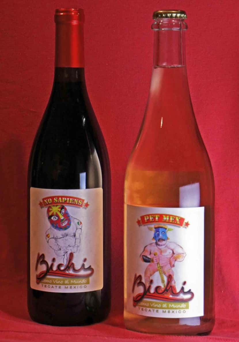 Two natural wines from Bichi Wines in Mexico include No Sapiens and Pet-Mex.