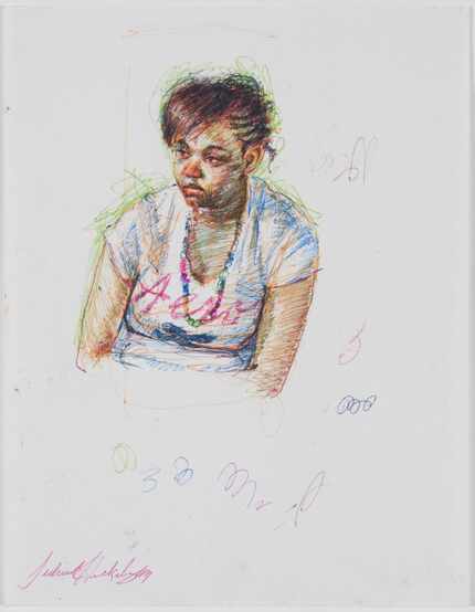 Sedrick Huckaby, Princess, 2012, colored pen on paper, 11 x 8 1/2 inches, courtesy of Valley...