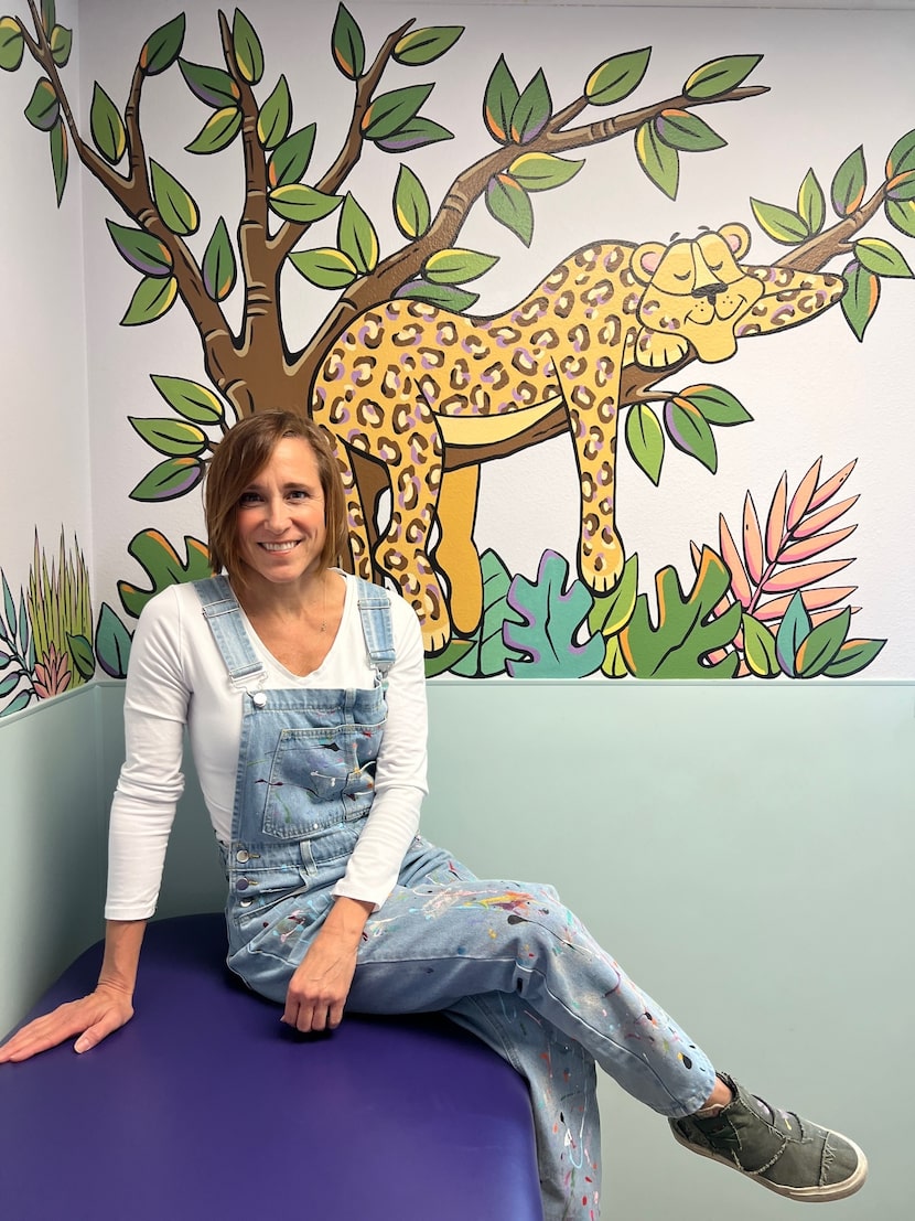 Artist Lisa Voight Voight painted murals in 20 rooms at Cook Children s Southwest, ranging...