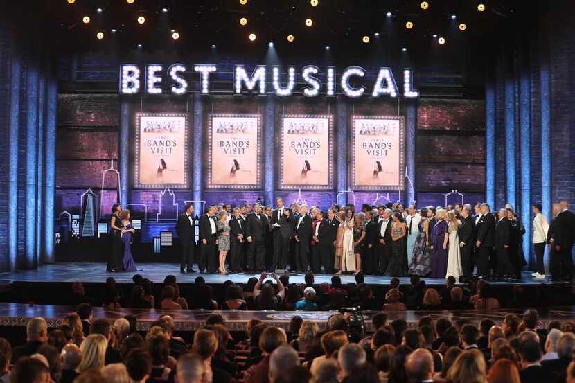 The Band's Visit wins best musical at the 72nd Annual Tony Awards at Radio City Music Hall...