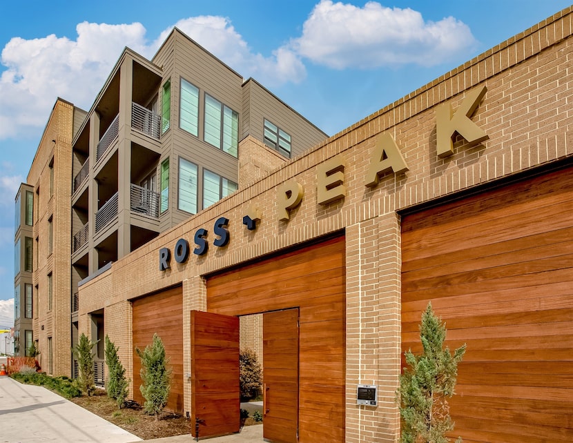 The recently completed Ross + Peak apartments at 4302 Ross are also for sale.