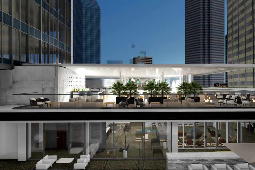 A restaurant and function space, shown in an artist's rendering, are planned for the 10th...