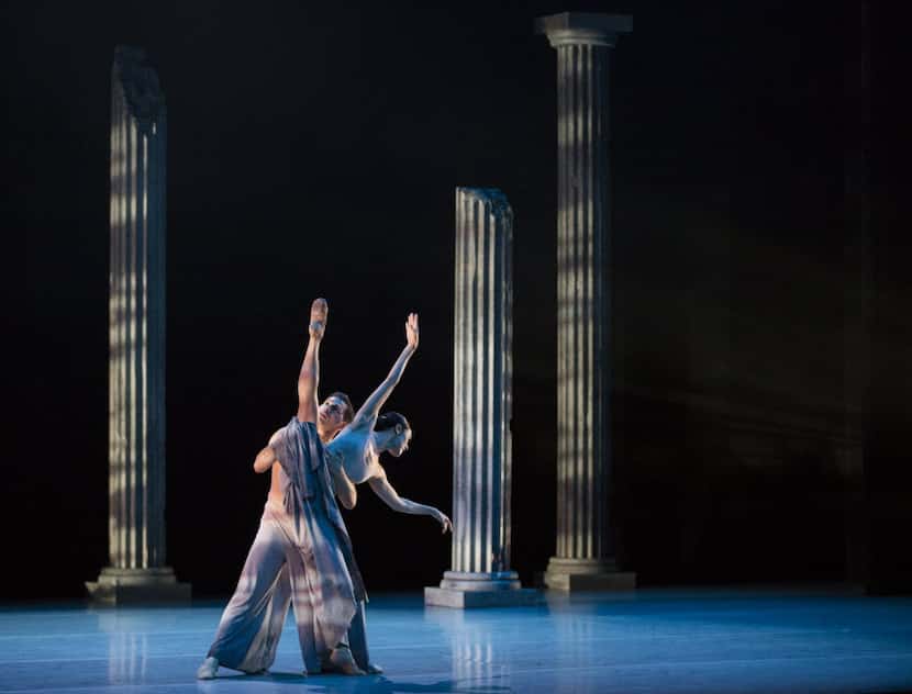 David Escoto and Kimi Nikaidoh in Joy Bollinger's lyrical Carved In Stone, which put...
