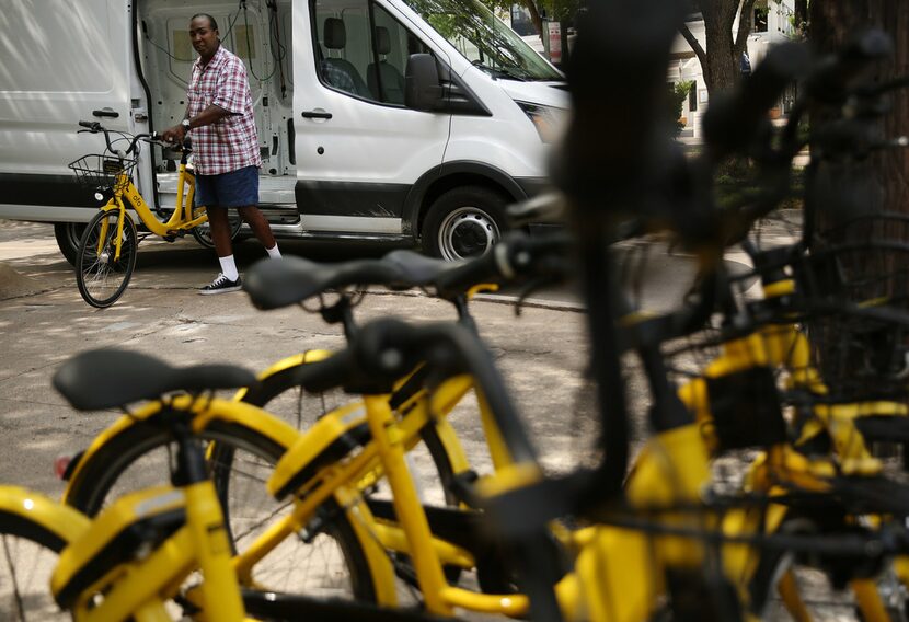 Maurice Clark said he feels a sense of pride when he sees cyclists whiz by on Ofo bikes. He...