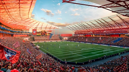 A rendering of FC Dallas' Toyota Stadium. The Frisco City Council voted in favor of a $182...