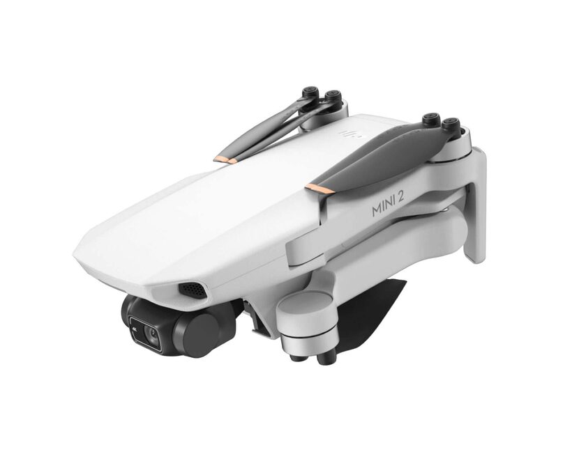 The DJI Mavic Mini 2 folds down for easy carrying.