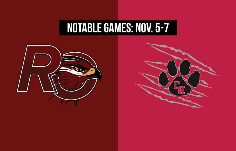 Notable games for the week of Nov. 5-7 of the 2020 season: Red Oak vs. Colleyville Heritage.