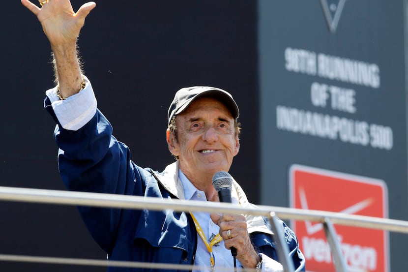 Jim Nabors waves to fans after singing before the start of the 98th running of the...