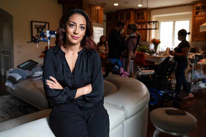 Resilient Healthcare CEO Jackleen Samuel inside a patient's home in Dallas as the patient...