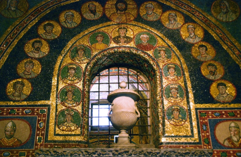 Rome's earliest churches had plain exteriors but spectacular mosaics on the walls inside....