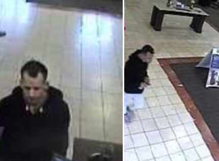 Surveillance footage captured a man suspected of robbing the BBVA Compass Bank at 3939 St....