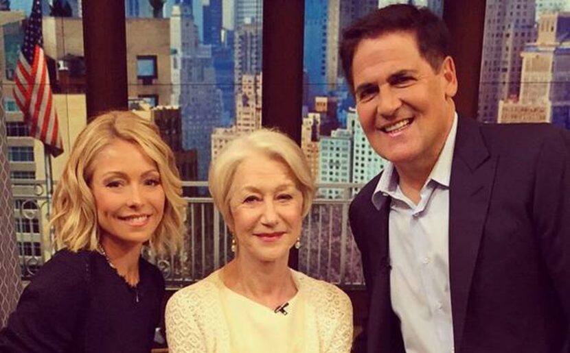 Mark Cuban, right, appeared Tuesday morning on "Live! with Kelly and Michael." Also...