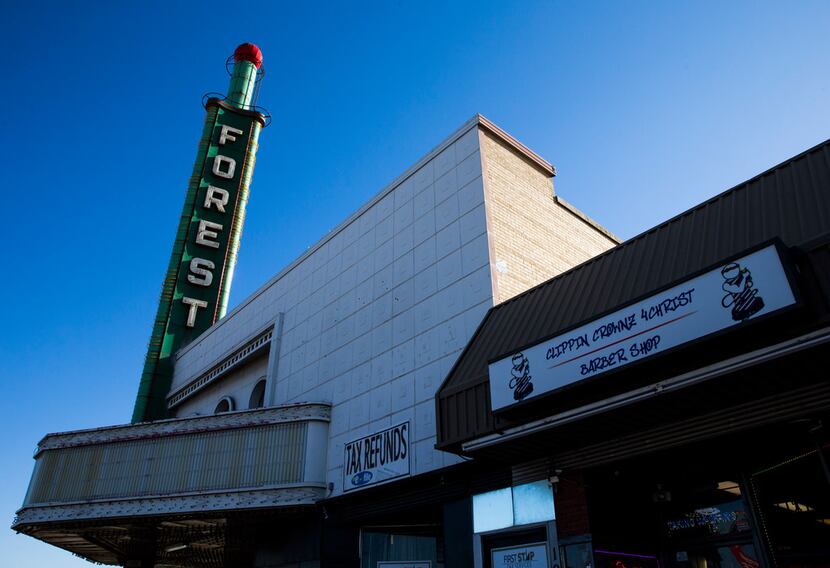 The Forest Theatre and the adjacent shopping center on Martin Luther King Jr. Boulevard in...