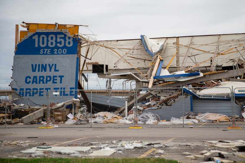 This photo was taken along Harry Hines Boulevard on Dec. 9 -- seven weeks after a tornado...