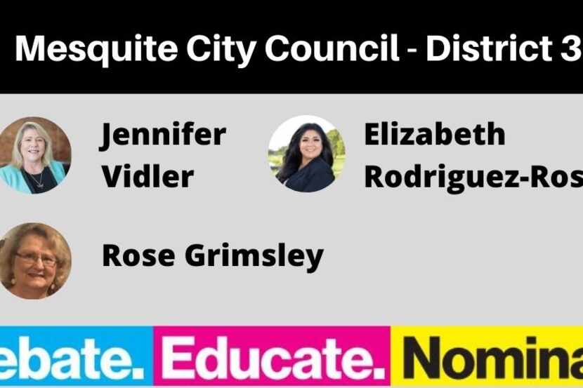 Rose Grimsley, Elizabeth Rodriguez-Ross and Jennifer Vidler are on the ballot for Place 3 in...