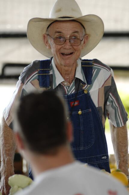 J.T. Lemley worked at his produce stand at the Dallas Farmers Market in 2012.
