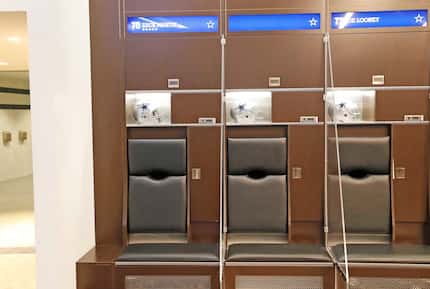Plexiglass dividers will separate Cowboys players in the locker room.