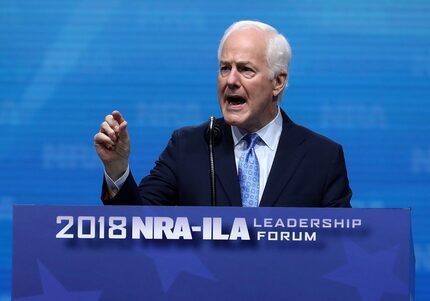 Sen. John Cornyn (R-TX) speaks at the NRA-ILA Leadership Forum during the NRA Annual Meeting...