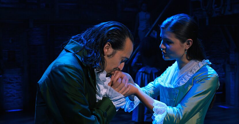 Lin-Manuel Miranda portrays American Founding Father Alexander Hamilton and Phillipa Soo...