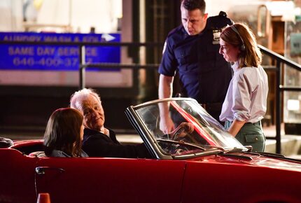 Rashida Jones y Bill Murray grabando 'On The Rocks' bajo la dirección de Sofia Coppola (de...