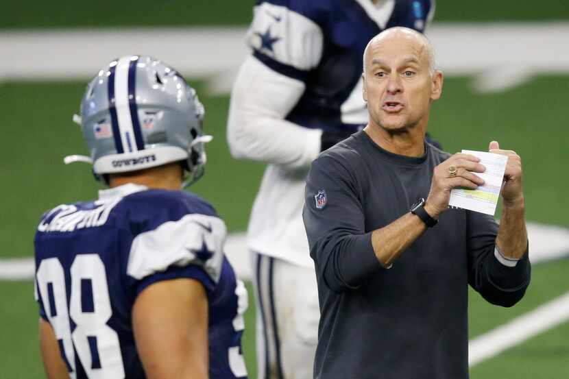 FILE — Dallas Cowboys defensive coordinator Mike Nolan, seen during training camp inside the...