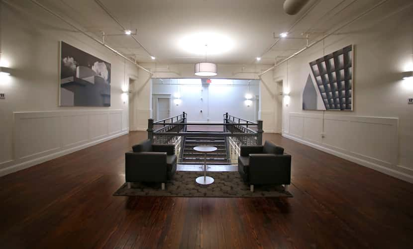 A common area is pictured on the second floor in the old Davy Crockett School.