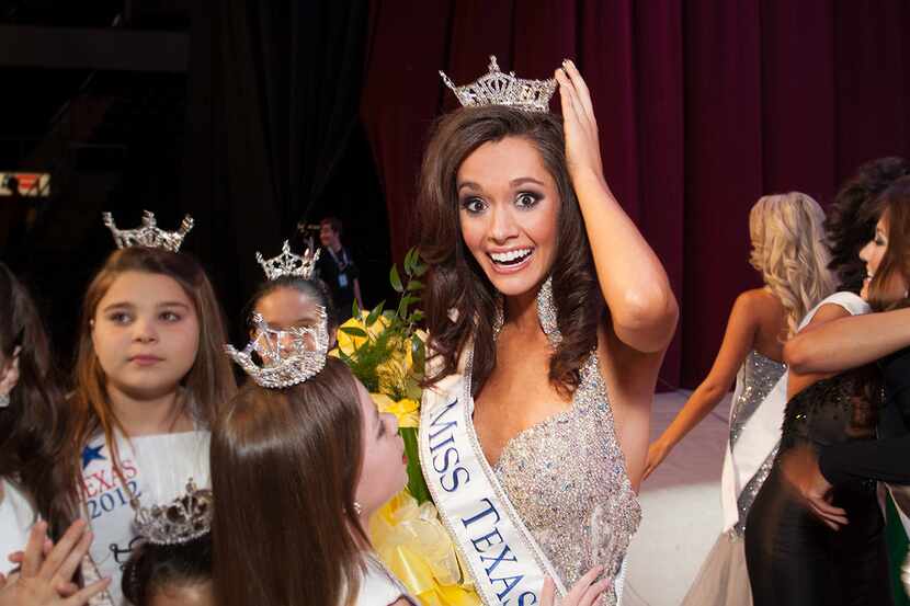 DaNae Couch, Miss Dallas, was crowned the 2012 Miss Texas by the reigning 2011 Miss Texas,...
