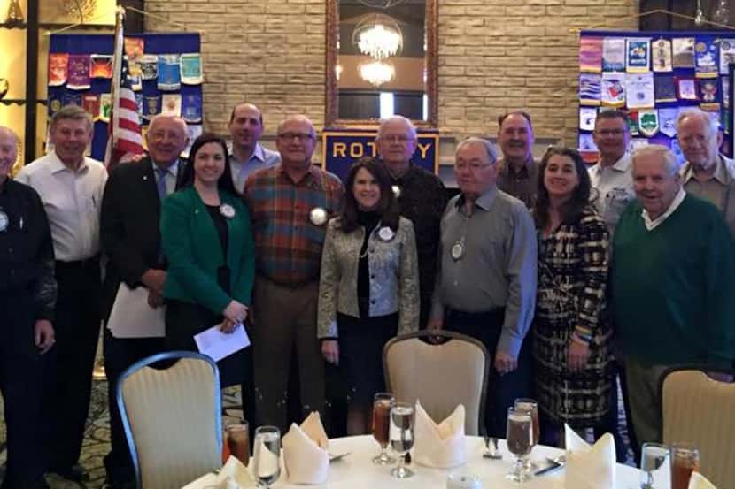  Irving-Las Colinas Rotary Club members are recognized for perfect attendance.