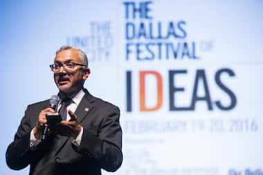 Panel discussion moderator James Ragland, reporter and columnist for The Dallas Morning...