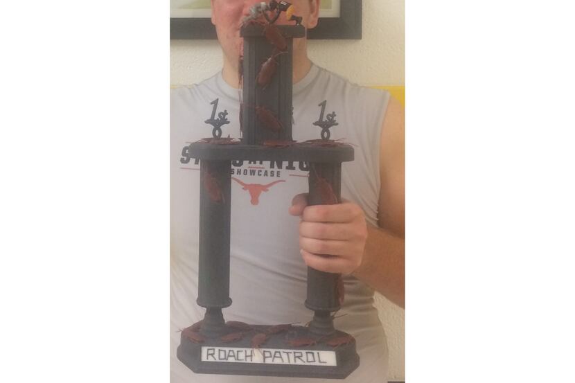 The "Roach Patrol" trophy, given to Crandall's top offensive linemen.
