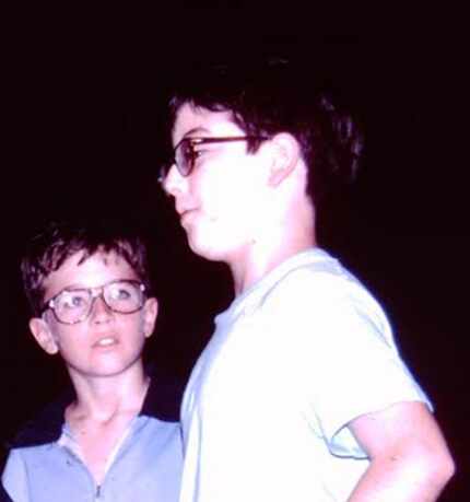 Matt Zoller Seitz, right, directing his play  The Creature Syndrome  in fifth grade.