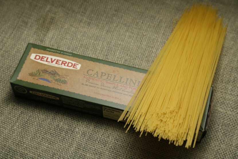 Capellini pasta noodle for the ingredient of homemade Japanese ramen.