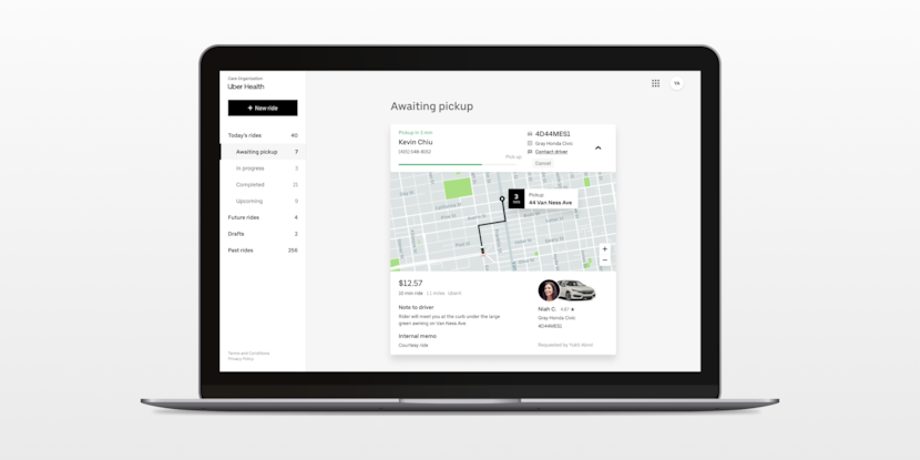 Health care providers can utilize Uber Health's dashboard to manage and schedule rides.